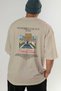 Alhambra Palace Spain Back Printed Beige Oversize T-Shirt Men Women Cotton Crew Neck T-Shirt - 6