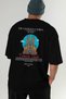 The Sagrada Familia Spain Back Printed Black Oversize T-Shirt Men Women Cotton Crew Neck T-Shirt - 7