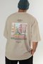 Venice Italy Back Printed Beige Oversize T-Shirt Men Women Cotton Crew Neck T-Shirt - 6
