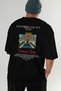 Alhambra Palace Spain Back Printed Black Oversize T-Shirt Men Women Cotton Crew Neck T-Shirt - 7