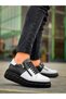 Twinny White Skin Black Skin Detailed Black High Sole Casual Sports Shoes - Kbc - 4