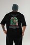 The Great Wall of China Back Printed Black Oversize T-Shirt Men Women Cotton Crew Neck T-Shirt