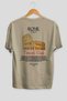 Rome Italy Back Printed Beige Oversize T-Shirt Men Women Cotton Crew Neck T-Shirt - 2