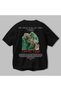 The Great Wall of China Back Printed Black Oversize T-Shirt Men Women Cotton Crew Neck T-Shirt - 3