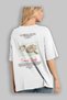 Gobeklitepe Turkey Back Printed White Oversize T-Shirt Men's Women's Cotton Crew Neck T-Shirt - 3