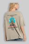 The Sagrada Familia Spain Back Printed Beige Oversize T-Shirt Men Women Cotton Crew Neck T-Shirt - 3