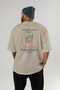 Louvre Museum France Back Printed Beige Oversize T-Shirt Men Women Cotton Crew Neck T-Shirt - 4