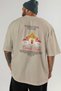 Sukhothai Thailand Arka Printed Beige Oversize T-Shirt Men Women Cotton Crew Neck T-Shirt - 5