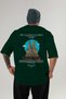 The Sagrada Familia Spain Back Printed Green Oversize T-Shirt Men Women Cotton Crew Neck T-Shirt