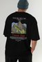 Machu Picchu Peru Back Printed Black Oversize T-Shirt Men Women Cotton Crew Neck T-Shirt - 7