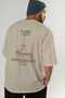 Paris France Back Printed Beige Oversize T-Shirt Men Women Cotton Crew Neck T-Shirt - 7