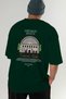 Aspendos Antalya Back Printed Green Oversize T-Shirt Men's Women's Cotton Crew Neck T-Shirt - 7