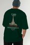 Paris France Back Printed Green Oversize T-Shirt Men Women Cotton Crew Neck T-Shirt - 7