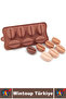Hot Cold Resistant Sweet Chocolate Jell-O Stylish Coffee Bean Shaped Flexible Silicone Mold 2Pcs - 3