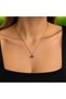 Steel Necklace with Eye Figure – Sparkling Zircon Stone Evil Eye Detailed Necklace | - 5