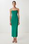 Strappy Slit Sandy Dress Ldz0045 Green - 3