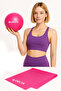 Mini Pilates Set Set of 2 Pilates Balance Ball 20 Cm, 120 X 15 cm Pilates Rubber Band Pink - 7