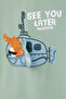 Green Submarine Printed Baby Boy Short Sleeve T-Shirt 20938 - 4