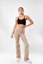 Yüksel Waist Spanish Leg Beige Leggings