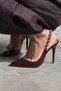 Jazzy Stone Detailed Aci Brown Patent Leather - 4