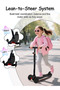 Kids Kick Scooter, with Flashing Light Wheels and 3 Height Adjustable Handle, for 7+ Years - 7