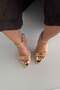 Rumi Stone Buckle Detailed Ankle Strap Gold - 3