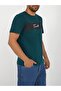 Emerald Green Crew Neck Chest Trust Garni Printed T-Shirt - 4