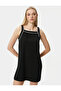 Stripe Detail Square Neck Strappy Mini Dress - 2