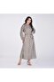 Geometric Printed Maxi Dress – High Neck with Elastic Cuffs, Available in 3 Colours - 5