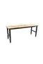 HEIGHT ADJUSTABLE WORKBENCH WITH SOLID WOOD TOP 182 CM HBM - 3
