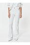 White Women's Flare Jeans - 3