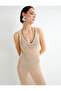 Beige Women's Crochet Long Dress - 4