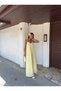 Women's Chest Ring Detail Strap Linen Dress - 6
