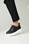Casandra Model Genuine Leather Handmade Black Casual Shoes - 3