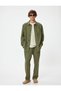 Khaki Men's Drawstring Trousers - 2