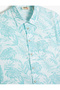 Short Sleeve Shirt Floral Printed Cotton Pocket Detail - 3