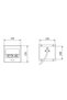 Rectangular built-in socket, 1 schuko socket, 2 USB A, cable 1.5 m, white, GTV, - 6