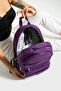 Purple Unisex School Bag, Laptop Travel Backpack, Crinkle Waterproof Fabric, 21 Lt, 40X30Cm - 4