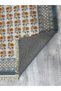 Blue Woven Bohemian Rug Ethnic Floral Motif Patterned Vintage Rug Washable Cotton Rug 3724 - 4