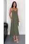 Long basic dress with straps