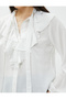 Frilled Neck Long Sleeve Blouse - 5