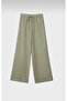 ''Moon Piece'' Wide Crotch High Belt Elastic Palazzo Women's Pants (Linen&Cotton) - 2
