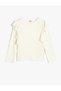 Girl's Beige Long Sleeve T-Shirt