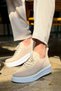 Assema Kb-116 Beige Lace-Up Knitwear Casual Men's Shoes - 4