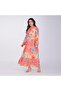 Pink and Multi-coloured Floral Tiered Maxi Dress - 5