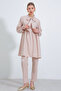 Women's Knitted Trousers Tunic Double Set Cream 1094 - 3