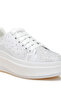 Women Rhinestones Embellished Chunky Sneakers in White - 5