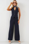 Women's Fabric Vest Trousers Double Suit Navy Blue 1109 - 3