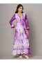 Women Chikankari Hand Embroidered Cotton Jalabiya in Tie-Dye shades-AL2160 - 4