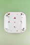 Porcelain Plate with Red Rose Metal Legs - 2